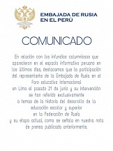 Comunicado de la Embajada